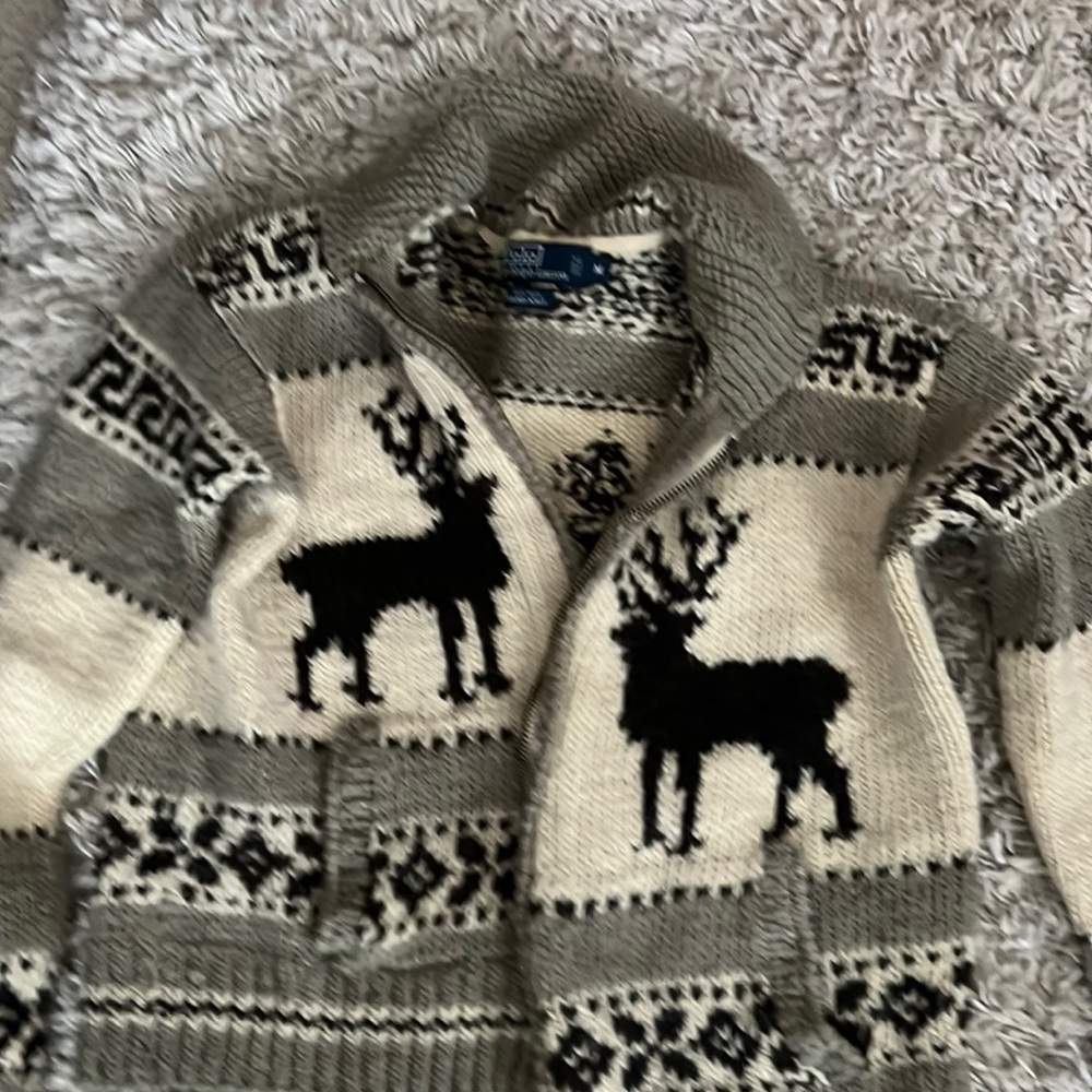 Hand knitted polo sweater vintage